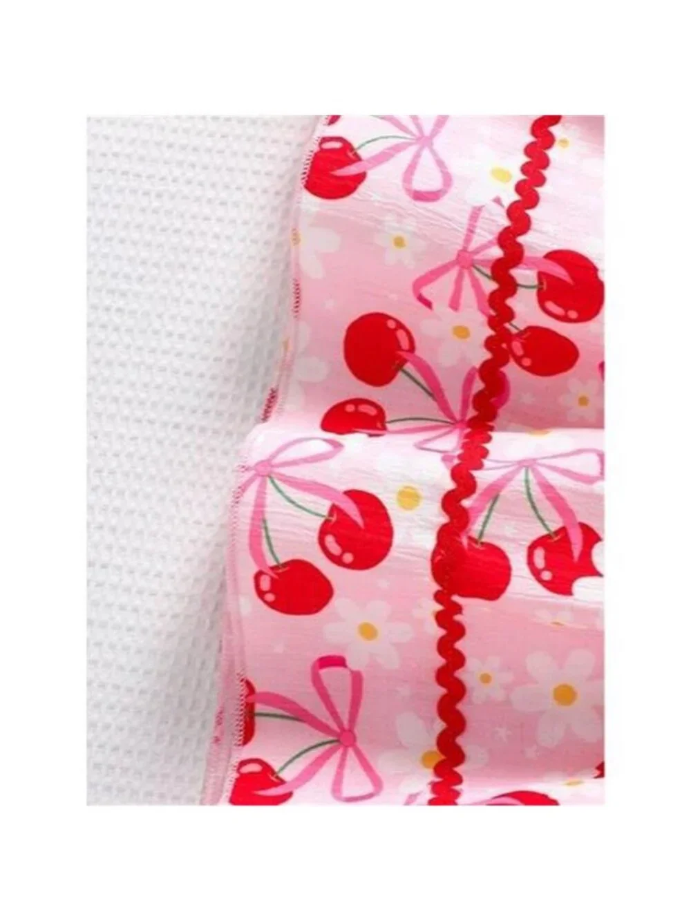 Children's Cherry Print Smocked Dress